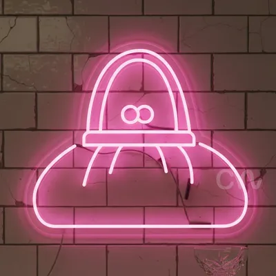 Custom Neon | Handbag Shape Neon Sign | Pink | 21x24 | Pink