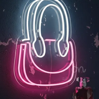 Custom Neon | Backpack Shape Neon Sign | Pink & White | 22x15 | Pink & White