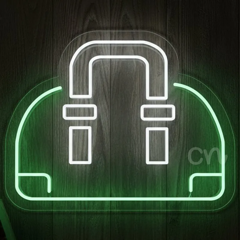 Custom Neon | Backpack Shape Neon Sign | Stylish Green | 19x24 | Green & White