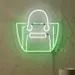 Custom Neon | Handbag Shape Neon Sign with Dual-Tone Green and White Outline | Energy-Efficient LED Light Decor for Homes, Boutiques, and Events | 17x17 | Green and White 1
