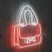 Custom Neon | Bag Shape Neon Sign with H Initial | 23*16 | Red and White 2